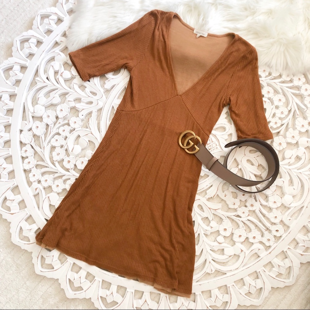 Chic Ribbed Knit Dress